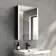 Selma Battery Powered Matt Black Illuminated LED Mirror Cabinet 700x500mm