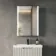 Selma Battery Powered Matt Black Illuminated LED Mirror Cabinet 700x500mm