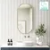 Essence Brushed Brass Pill Bathroom Mirror 1000x500mm