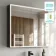 Esme Battery Powered Matt Black Illuminated LED Mirror Cabinet 700x800mm