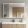 Esme Battery Powered Matt Black Illuminated LED Mirror Cabinet 700x1000mm