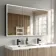 Esme Battery Powered Matt Black Illuminated LED Mirror Cabinet 700x1200mm