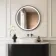Delilah Battery Powered Black Framed Round Illuminated LED Mirror 800mm