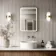 Mila Brushed Brass Battery Powered LED Mirror 700x500mm