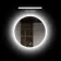 Maè Matt Black Illuminated LED Mirror 750x450mm