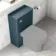 Navy Blue Slimline Back To Wall Toilet Unit 500mm