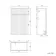 Crete Fluted Linen White Slimline Back To Wall Toilet Unit 500mm