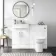 100% Waterproof - Harper Gloss White PVC Back To Wall Toilet Unit 600mm