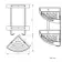 Ivy Matt Black Double Corner Shower Basket