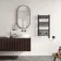 Naples Electric Premium Matt Black Straight Heated Towel Rail 800x450mm