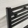 Naples Electric Premium Matt Black Straight Heated Towel Rail 1600x600mm