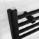 Barcelona Electric Matt Black Straight Heated Towel Rail 1200x500mm