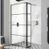 Munich Matt Black Grid 8mm Wet Room Shower Glass 1000mm & 250mm Pivotal Return Panel