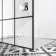 Munich Matt Black Grid 8mm Walk Through Wet Room Shower Glass Panel 1200mm