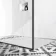 Munich Matt Black Framed 8mm Walk Through Wet Room Shower Glass Panel 1200mm