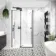 Vienna Matt Black Easy Clean 8mm Hinged Shower Enclosure 1100x900mm