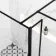 Munich Matt Black Framed 8mm Walk In Shower Enclosure 900mm & 900mm Glass with Pivotal Return Panel