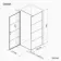 Toulon Matt Black Grid Easy Clean 6mm Pivot Shower Enclosure 900x700mm