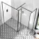 Munich Matt Black Framed 8mm Walk In Shower Enclosure 1400mm & 700mm Glass with Pivotal Return Panel