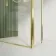 Munich Brushed Brass Framed 8mm Wet Room Shower Glass 700mm & 250mm Pivotal Return Panel
