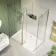 Munich Brushed Brass Framed 8mm Walk In Shower Enclosure 800mm & 700mm Glass with Return Panel