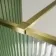 Munich Fluted Effect Brushed Brass 8mm Wet Room Shower Glass 1200mm & 250mm Pivotal Return Panel