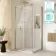 Prague Brushed Brass 8mm Sliding Shower Enclosure 1100x700mm