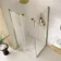 Prague Brushed Brass 8mm Sliding Shower Enclosure 1100x700mm