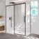 Lisbon Matt Black 8mm Sliding Shower Enclosure 1600x900mm