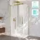 Lisbon Brushed Brass 8mm Sliding Shower Enclosure 1100x700mm