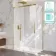 Lisbon Brushed Brass 8mm Sliding Shower Enclosure 1200x700mm