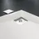 Berlin Quadrant Matt White Slate Effect SMC Composite Shower Tray 900x900mm