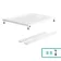 Doha Rectangular Gloss White Anti-Slip Stone Shower Tray 1100x800mm & Riser Kit