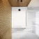 Doha Rectangular Gloss White Anti-Slip Stone Shower Tray 1200x900mm & Riser Kit
