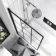 Abingdon 1500 Roll Top Shower Bath - White Ball Feet & 6mm Easy Clean Matt Black Grid Screen
