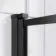 Abingdon 1500 Roll Top Shower Bath - White Ball Feet & 6mm Easy Clean Matt Black Grid Screen