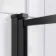 Abingdon 1500 Roll Top Shower Bath - White Ball Feet & 6mm Easy Clean Matt Black Framed Screen