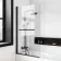 Stafford 1400x700 Shower Bath & 4mm Matt Black Screen with Rail