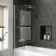 Hereford 1600x700 Square Shower Bath & 6mm Easy Clean Screen with Rail