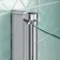 P Shaped 1700 Shower Bath with Front Panel & 4mm Screen with Rail - Left Handed