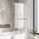 L Shaped 1500 Shower Bath & 4mm Fixed Screen with Rail - Right Handed