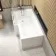 L Shaped 1600 Shower Bath & 6mm Easy Clean Screen with Rail - Left Handed