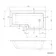 L Shaped 1600 Shower Bath & 6mm Matt Black Easy Clean Screen with Rail - Right Handed