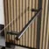 L Shaped 1700 Shower Bath & 6mm Matt Black Easy Clean Screen with Rail - Right Handed