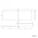 L Shaped 1600 Shower Bath with Front Panel & 6mm Matt Black Easy Clean Screen with Rail - Left Handed