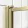 L Shaped 1600 Shower Bath & 6mm Easy Clean Brushed Brass Bath Screen - Left Handed
