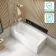 Witney 1700x700 Square Shower Bath & 6mm Easy Clean Chrome Bath Screen
