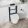 Idaho Pneumatic Compact Top & Front Wall Hung Toilet Frame and Concealed Cistern with Matt Black Flush Plate - Square Buttons