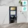 Idaho Pneumatic Top & Front Compact Wall Hung Toilet Frame and Concealed Cistern with Brushed Brass Flush Plate - Round Buttons