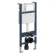Idaho Pneumatic Wall Hung Toilet Frame and Concealed Cistern with Chrome Flush Plate - Round Buttons